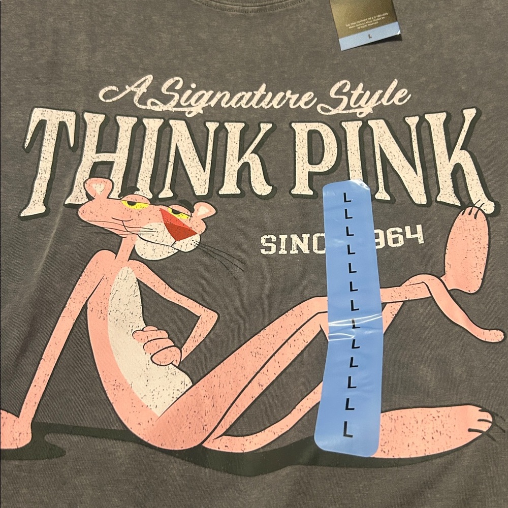 Pink Panther Graphic T-Shirt size L, NWT